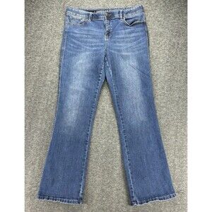 American Star Women’s Jeans Size 14 Blue Stretch Denim Straight Bootcut Mid Rise